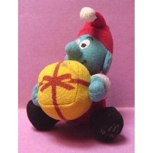 Figurine / Peluche Vibrante : Schtroumpf N°12 " Calendrier 2000 " - Peyo / Happy Meal / Mcdonald's - 1999