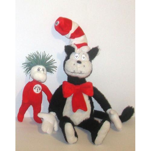 Le Chat Chapeaute Et Thing 1 Le Celebre Film De Mike Myers Tire Du Livre De Dr Seuss Peluche Doudou Officiel Universal Studio 55cm Et 22cm Rakuten