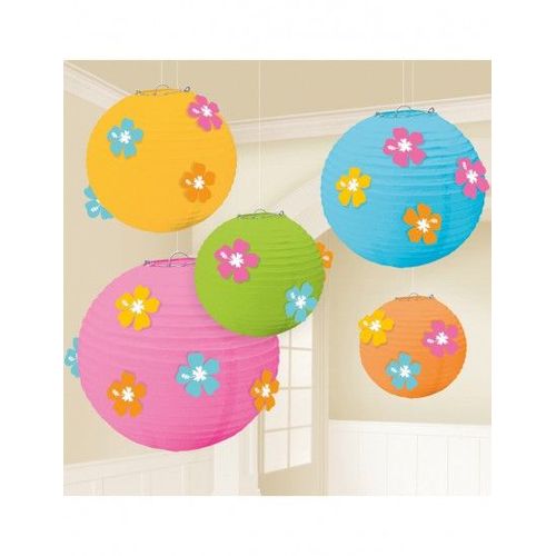Lanternes Hawaiennes Hibiscus (X5)