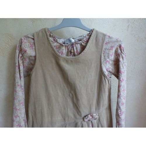 Ensemble Robe + Chemisier Kiabi En Velours 10 Ans Beige