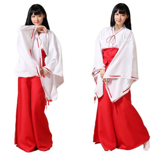 Kimono Inuyasha Japonais Rouge. Modèle Femme. Taille Unique 36-44 - Black Sugar Cosplay