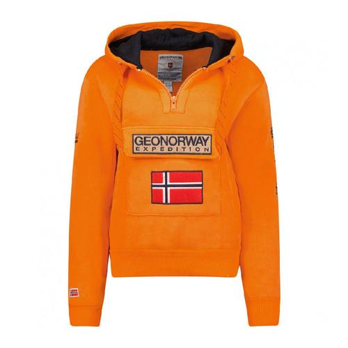 Sweat À Capuche Orange Homme Geographical Norway Gymclass Color 100