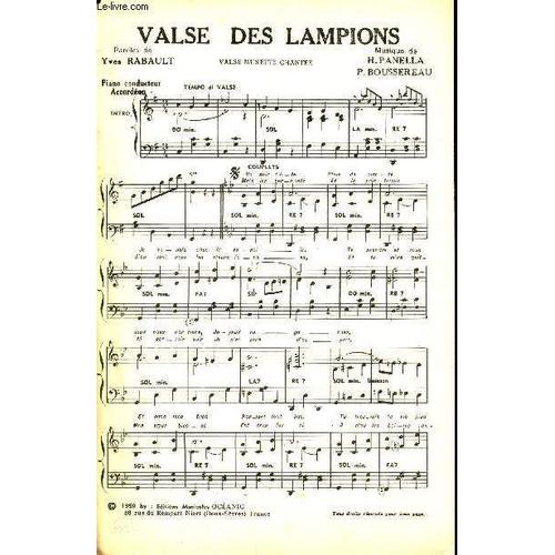 Valse Des Lampions - Restons Chez Nous - Piano Conducteur Accordeon