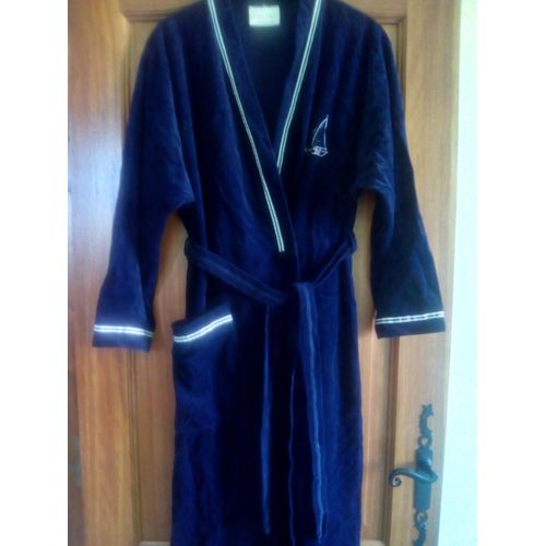 Robe De Chambre Yolène Bleu Marine " Marin Chic " Taille L