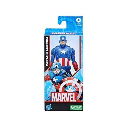 Figurine Avengers : Captain America 15 Cm - Super Heros - Personnage Articulé - Set Jouet Garcon Et 1 Carte Animaux