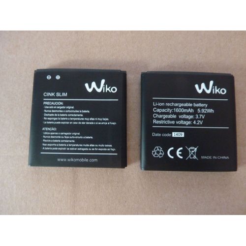 Batterie Wiko Cink Slim  ( X 1 ) - Batterie D' Origine Wiko - Envoi En Suivi 