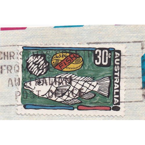 Timbre Australie : Fish, 30c