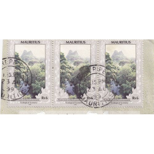 Timbre Mauritius (Île Maurice) : Protection Of The Environment, Ecological Scenery, Rs6 (3 Timbres)