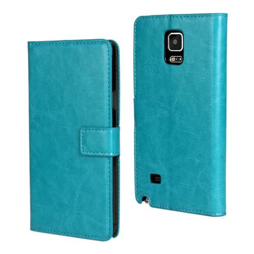 Etui Flip Samsung Galaxy Note 4 Cuir (Pu) Aimanté Bleu Blue Design Not1945_4