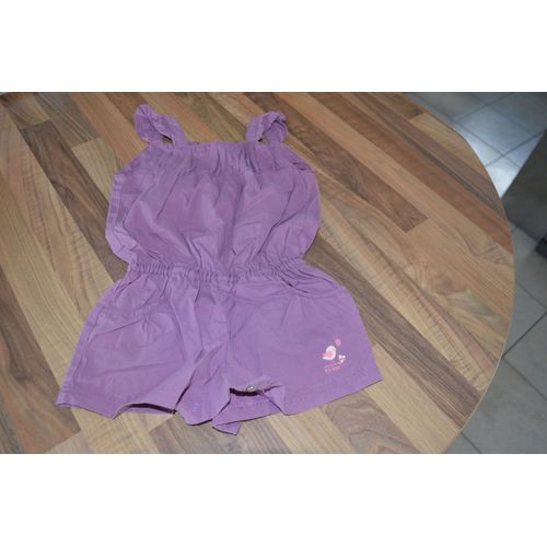 Salopette Short P'tit Bisou Fille12 Mois