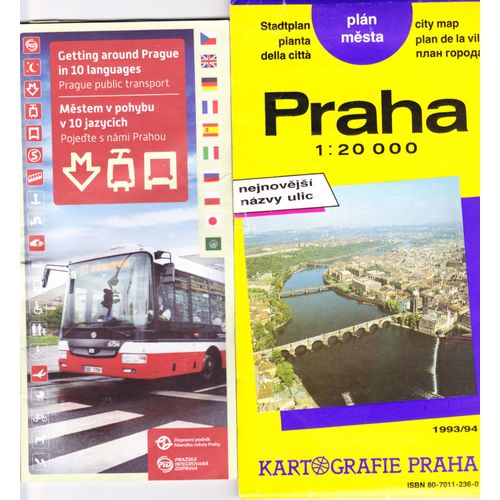 Plan De Prague: Metro, Bus, Tramway 2016