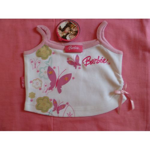 Débardeur/Tee Shirt Barbie Neuf Taille 2 Ans