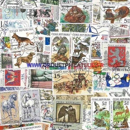 Tchèque République 50 Timbres Differents Oblitéres