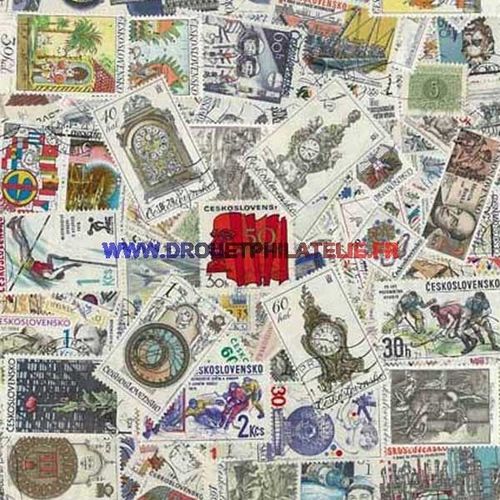 Tchecoslovaquie 100 Timbres Differents Obliteres