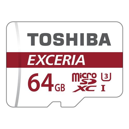 Toshiba EXCERIA M302-EA - Carte mémoire flash (adaptateur microSDXC vers SD inclus(e)) - 64 Go - UHS Class 3 / Class10 - microSDXC UHS-I