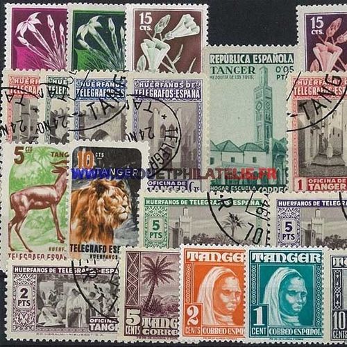 Tanger 10 Timbres Differents Obliteres