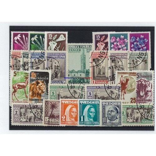 Tanger 25 Timbres Differents Obliteres