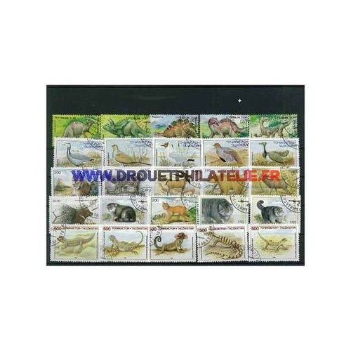 Tadjikistan 25 Timbres Differents Obliteres