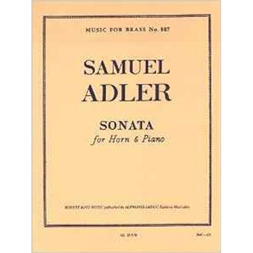 Sonata For Horn And Piano - Music For Brass N° 807