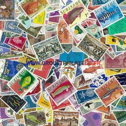 Surinam 25 Timbres Differents Obliteres