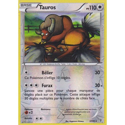 Tauros Reverse 57/83 Pokemon Rare  Generations