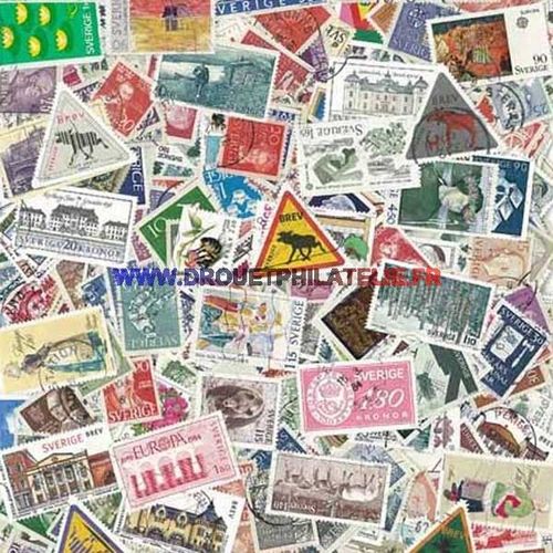 Suede 200 Timbres Differents Obliteres