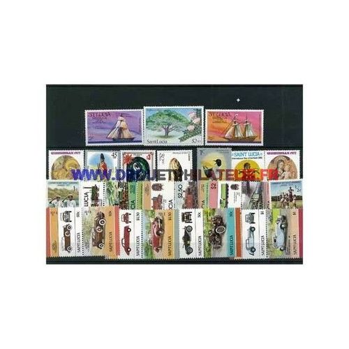 Sainte Lucie 200 Timbres Differents Obliteres