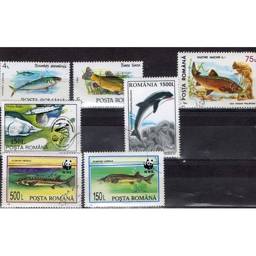 Roumanie Timbres Poissons