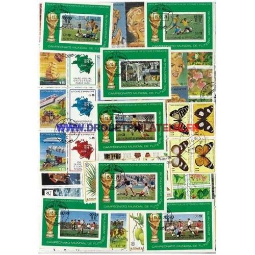 Saint Thomas 200 Timbres Differents Obliteres