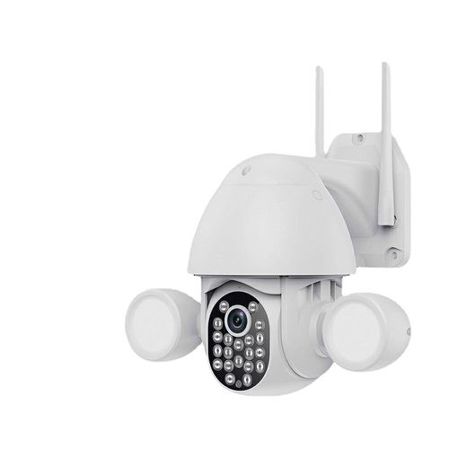 1080p Full Hd 3mp Camra De Scurit Sans Fil Wifi Infrarouge Night Vision Motion Projecteur Extrieur Camra Fonctionne Avec Smart Life App, Eu Plug