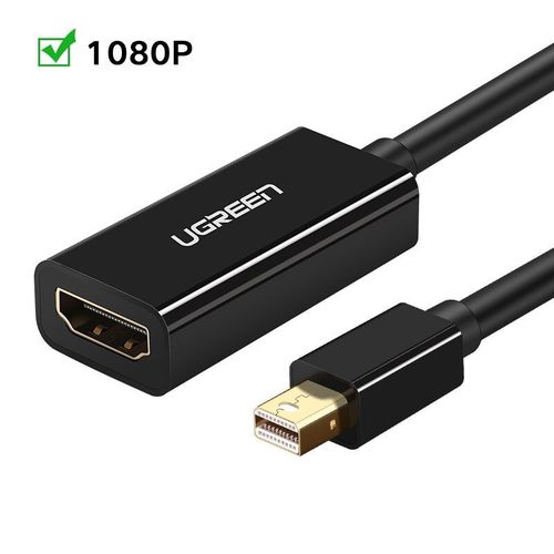 1080P Noir - adaptateur Mini DisplayPort vers HDMI, Mini DP mle vers HDMI femelle, Thunderbolt 2.0 vers HDMI, 4K x 2K/30Hz, Mini DP vers HDMI