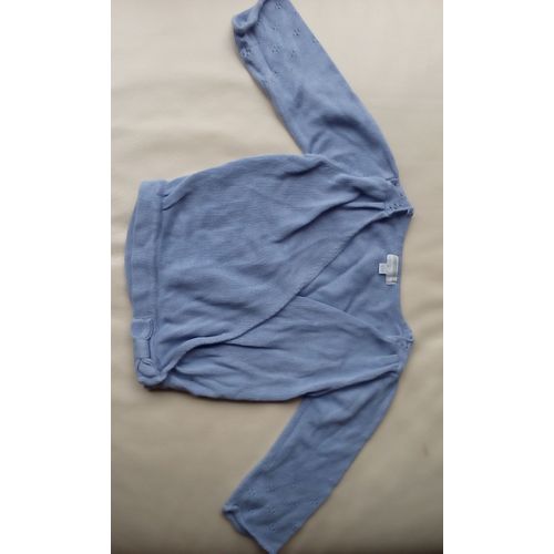 Gilet Cache Coeur Fille Kimbaloo Coton 18 Mois Bleu 