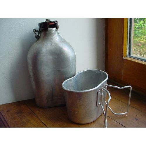 Gourde Armmee Francaise+Quart Aluminium