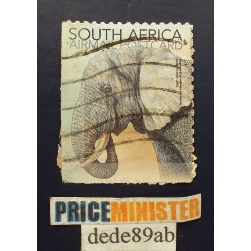 Afrique Du Sud..  South Africa . Tête D'éléphant . Airmail Postcard 2010 . Oblitéré Used Stamp .
