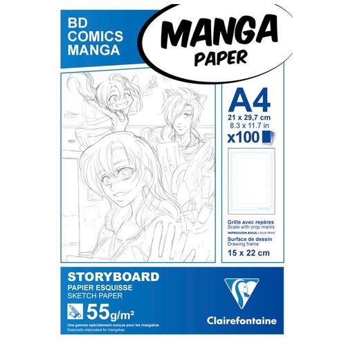 Clairefontaine Manga Bloc Storyboard A4 100f G.S.55g