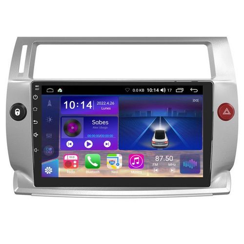 Awesafe Autoradio Android 12 Pour Citroen C4 2004-2009 Avec 1go+32go 9''écran Tactile, Carplay Gps Wifi Bluetooth Android Auto