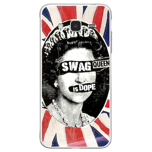 Etui Coque Housse Design Samsung Galaxy J3(2016)En Silicone Gel Protection Arrière - London Swag Queen