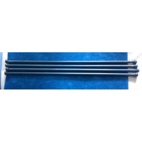 4 Tringles À Rideaux Bleues Avec Reflets Patine Dorée Extensible