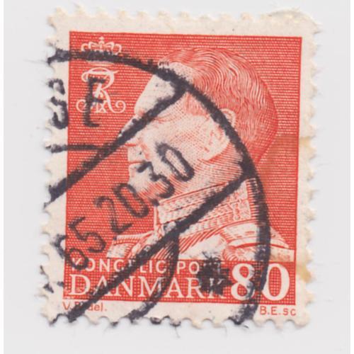 Timbre Royaume Du Danemark : Fréderic I X, 80 