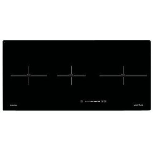 Airlux ATI83BK - Table de cuisson à induction - 3 plaques de cuisson - Niche - largeur : 76 cm - profondeur : 34 cm - sans cadre - verre noir