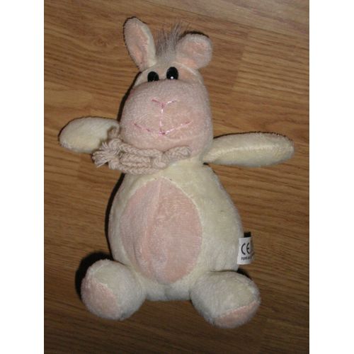 Doudou Peluche Mouton Schaf Sheep Cheval Ane Blanc Créme Eveil Et Tendresse