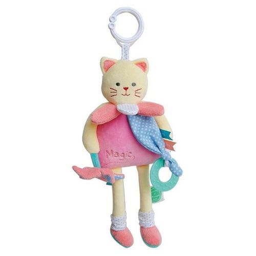 Doudou Doudou Et Compagnie Magic Chat Pantin D'evil Jaune Rose Bleu Hochet...