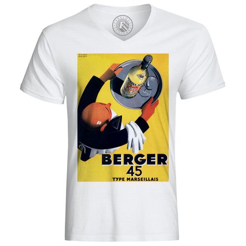 T-Shirt Berger 45 Retro Vintage Affiches Commercials Bar Cafe Terrases