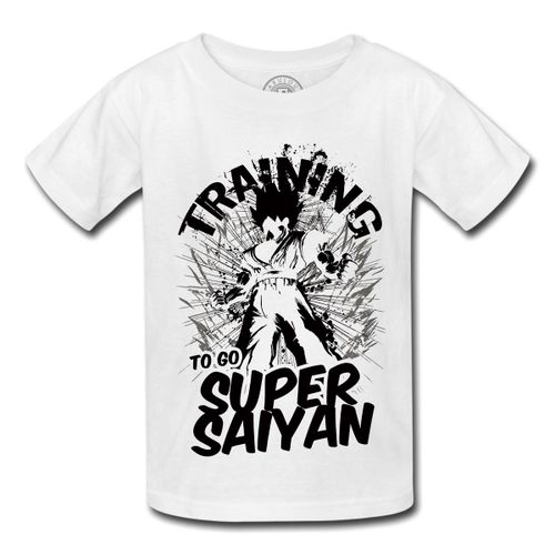 T-Shirt Enfant Training Super Sayan Dragon Ball Z Dbz Manga Entrainement