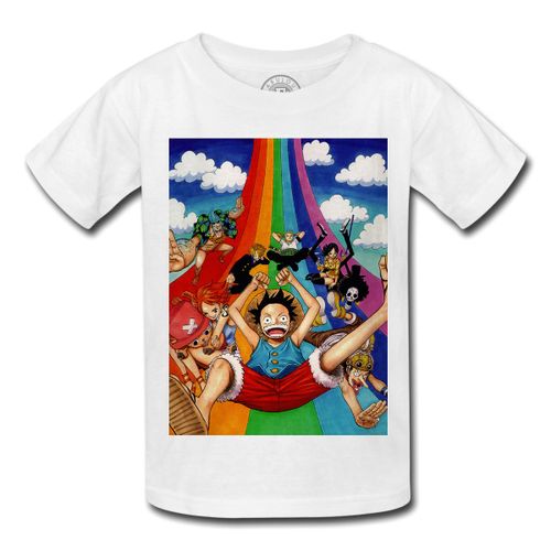 T-Shirt Enfant One Piece Luffy Arc En Ciel
