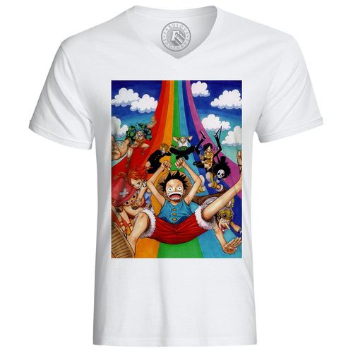 T-Shirt One Piece Luffy Manga Arc En Ciel