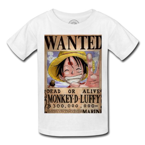 T-Shirt Enfant One Piece Monkey D Luffy Recompenses 300 Millions De Berry