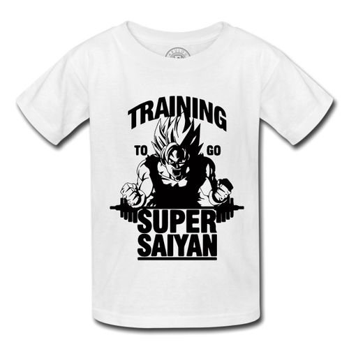 T-Shirt Enfant Entrainement Super Sayan Sangoku Goku Dbz Dragon Ball