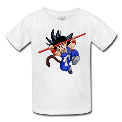 T-Shirt Enfant Goku Sangoku Dbz Dragon Ball Blue Bleu