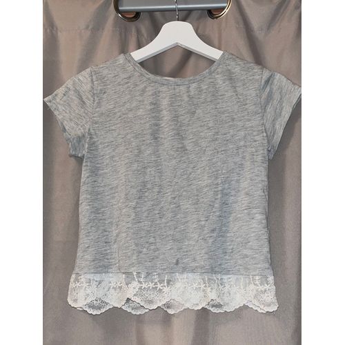 Teeshirt À Manche Courte, Gris De Chez H&m Taille 10/12 Ans
